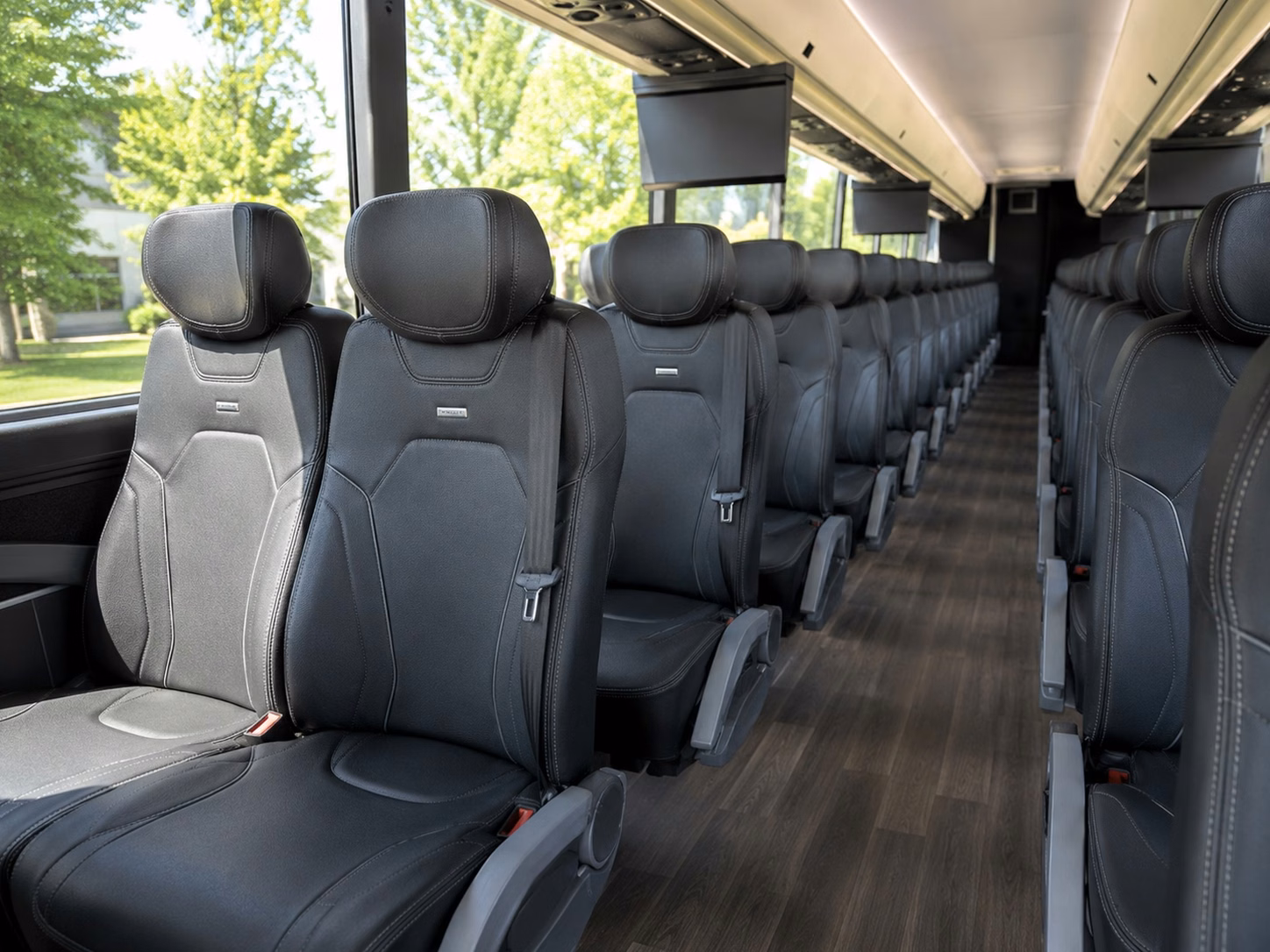 56 passenger charter bus interior